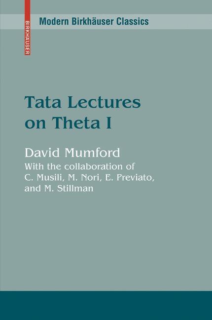 Cover: 9780817645724 | Tata Lectures on Theta I | David Mumford | Taschenbuch | Paperback