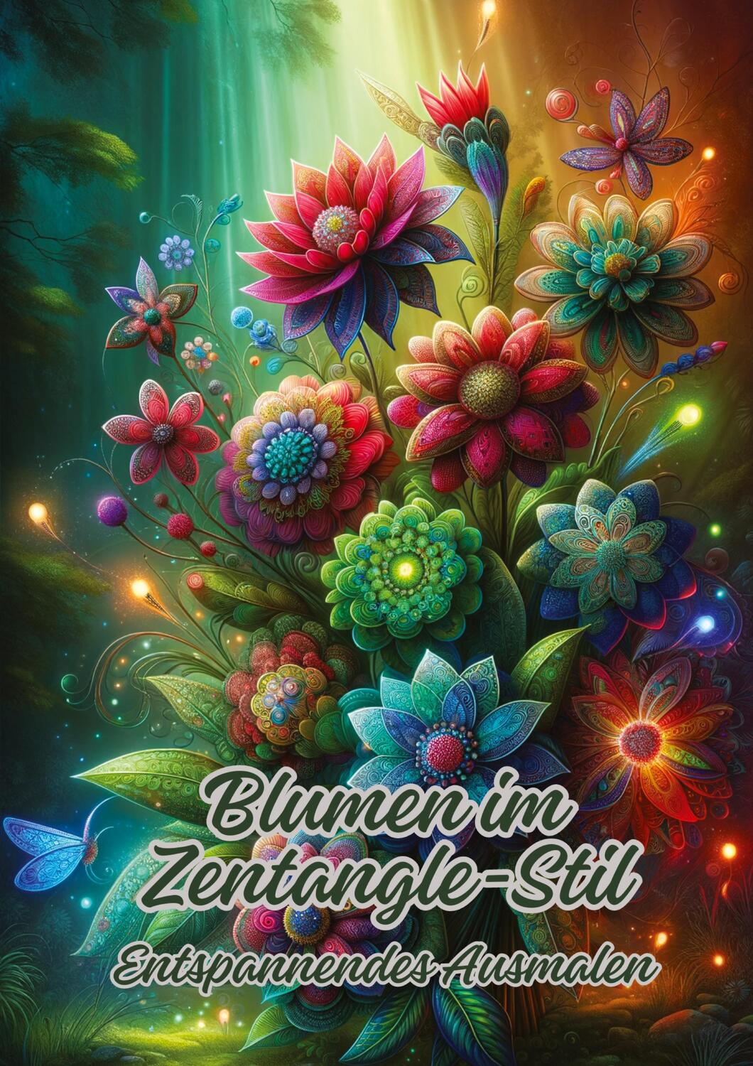 Cover: 9783384099372 | Blumen im Zentangle-Stil | Entspannendes Ausmalen | Diana Kluge | Buch
