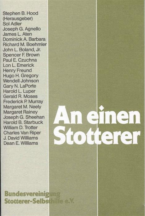 Cover: 9783921897003 | An einen Stotterer | Stephen B. Hood | Taschenbuch | 140 S. | Deutsch