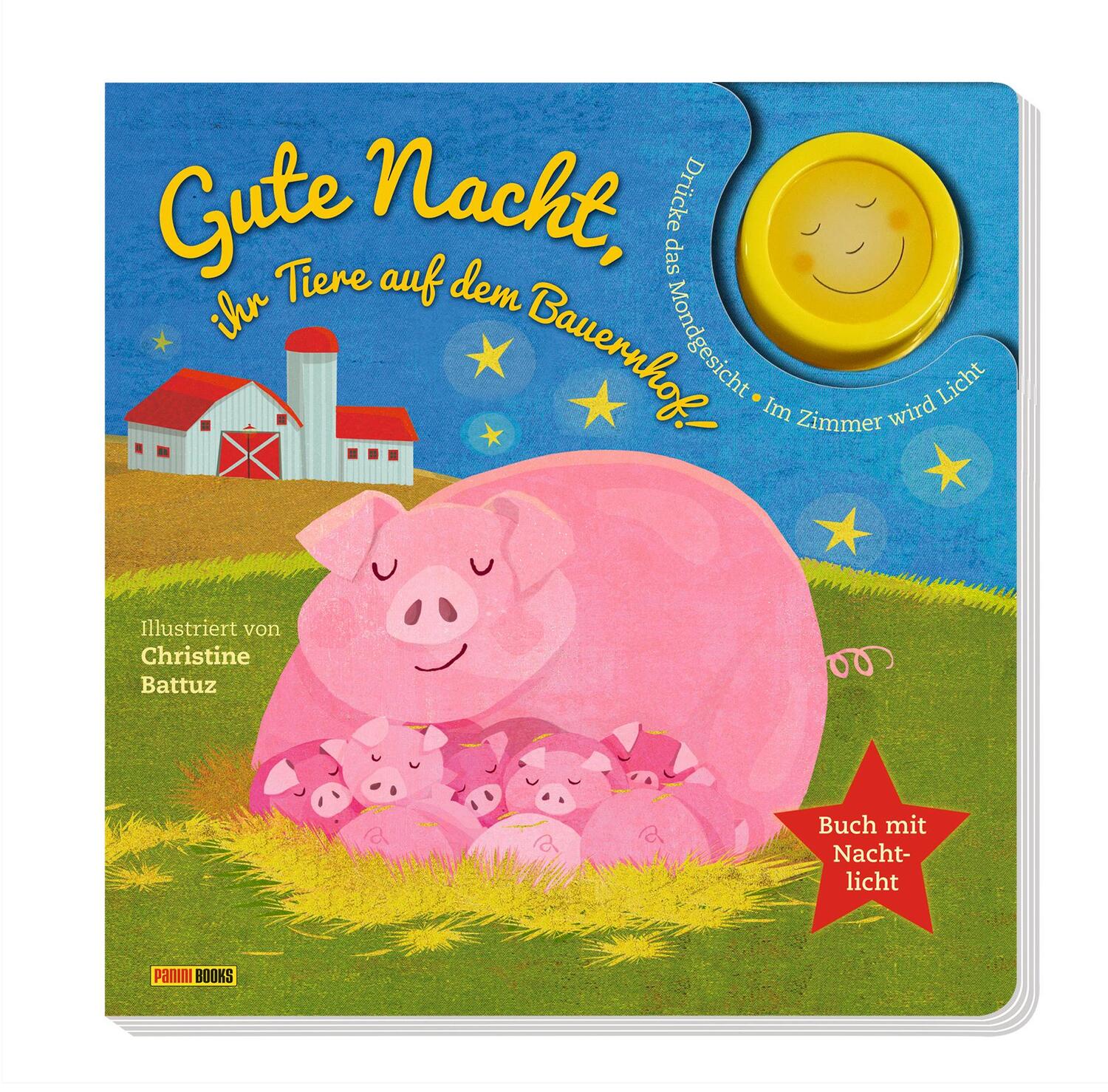 Cover: 9783833238062 | Gute Nacht, ihr Tiere auf dem Bauernhof! | Pappbilderbuch mit Licht
