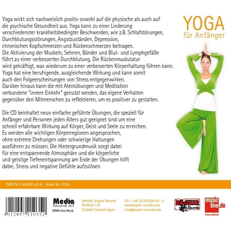 Bild: 9783943670028 | Yoga für Anfänger | Largo (u. a.) | Audio-CD | Deutsch | 2012