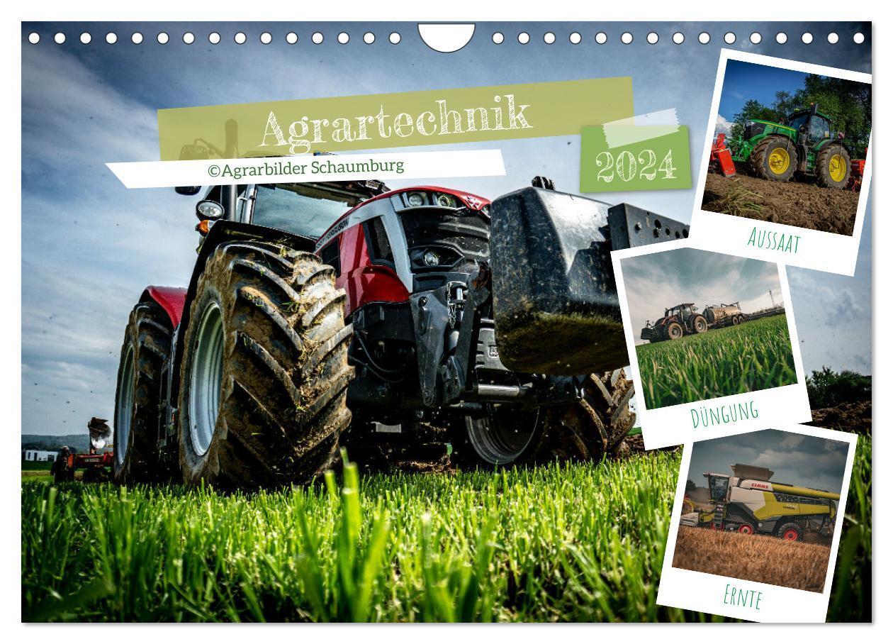 Cover: 9783383714658 | Agrartechnik (Wandkalender 2024 DIN A4 quer), CALVENDO Monatskalender
