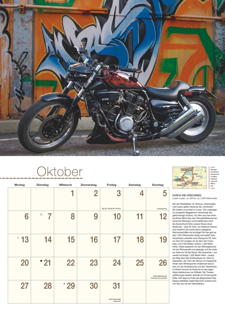 Bild: 4250809652863 | DUMONT - Motorräder &amp; Routen 2025 Broschürenkalender, 42x29cm,...