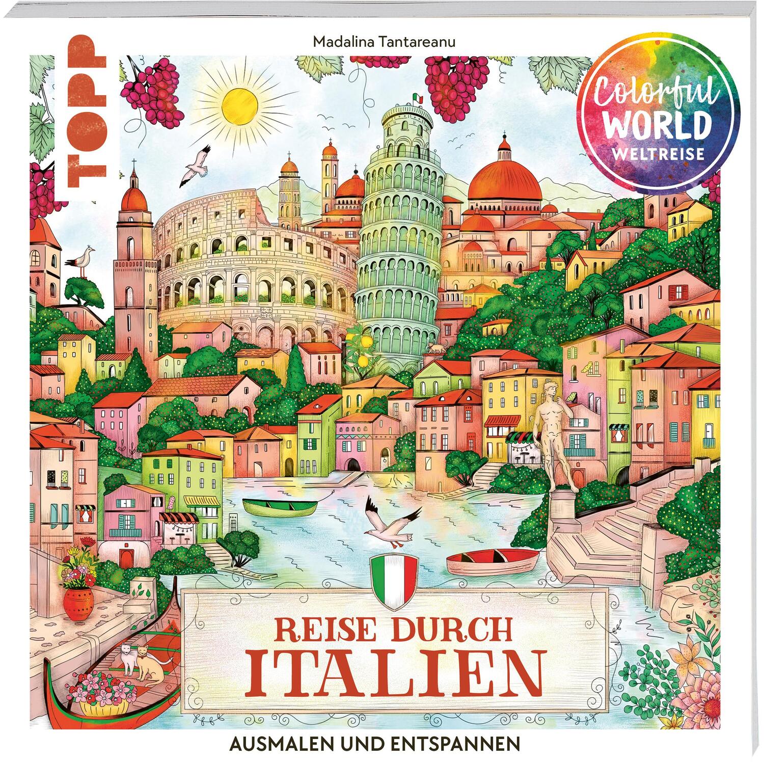 Cover: 9783735881083 | Colorful World Weltreise - Reise durch Italien | Ausmalen &amp; entspannen