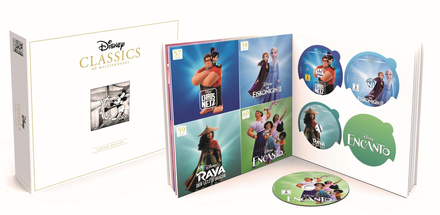 Cover: 8717418614362 | Disney Classics Komplettbox | 60 Filme | Blu-ray Disc | Deutsch | 2023