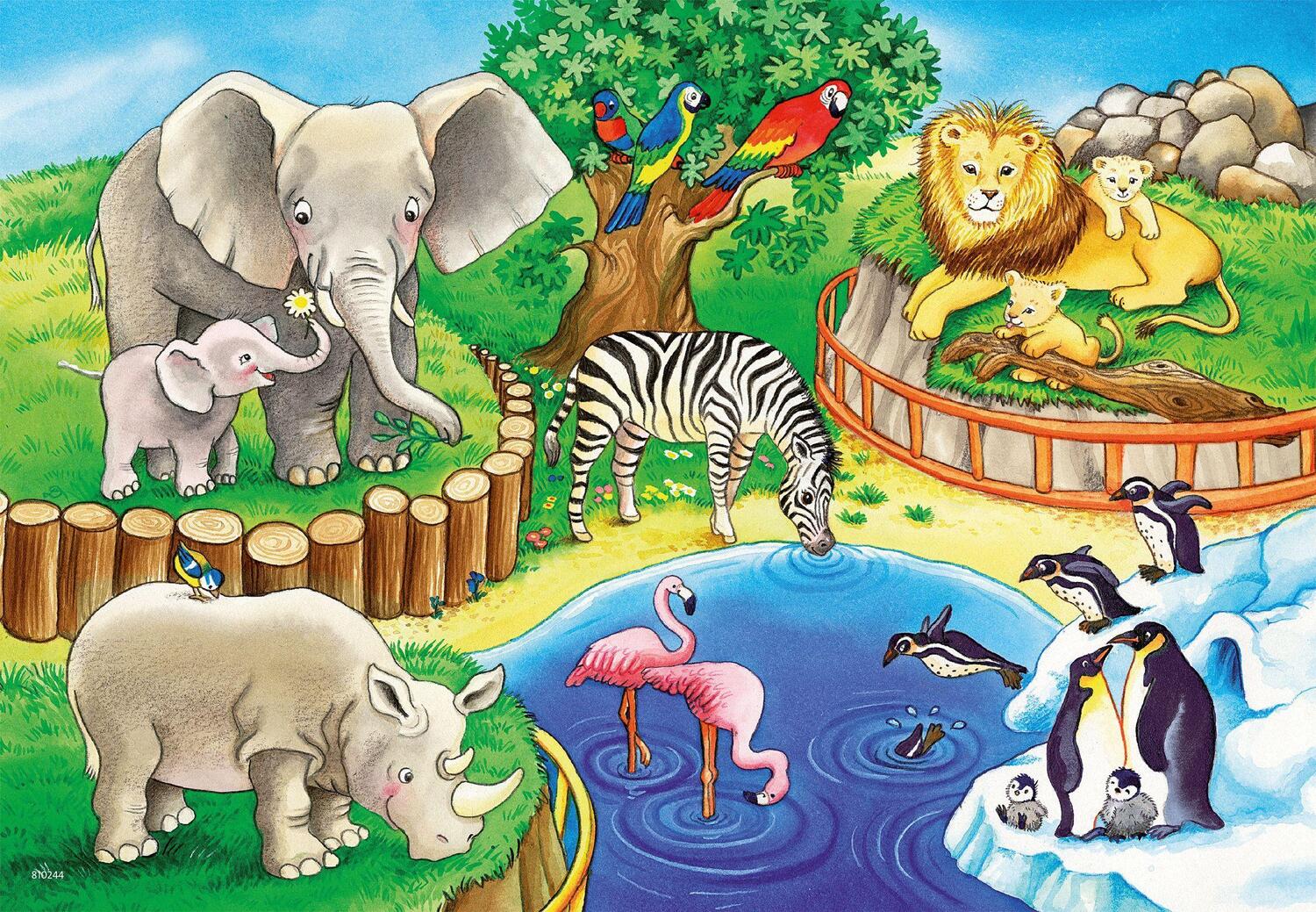 Bild: 4005556076024 | Tiere im Zoo. Puzzle 2 x 12 Teile | Spiel | Deutsch | 2016