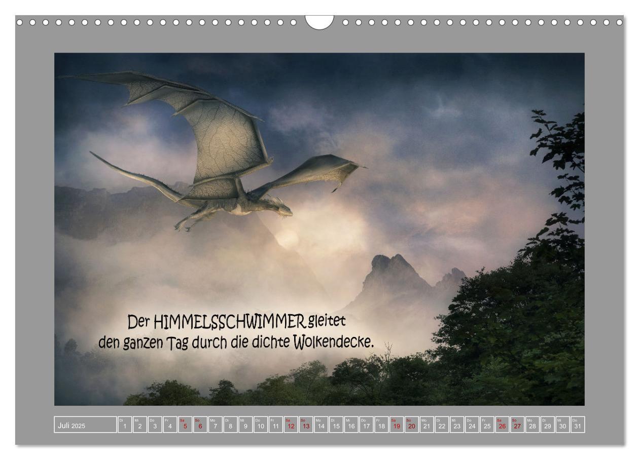 Bild: 9783383987274 | Wo die wilden Drachen wohnen (Wandkalender 2025 DIN A3 quer),...