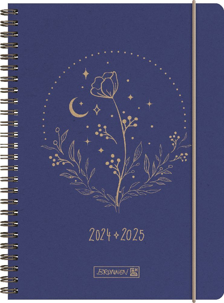 Cover: 4061947119121 | Schülerkal (2024/2025) Moon Flower | 2 Seiten = 1 Woche; A5 | Kalender