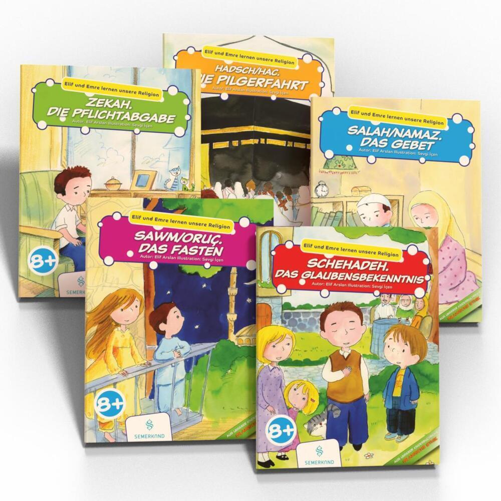 Cover: 9783957071309 | Elif und Emre lernen unsere Religion 5 Bücher Set, 5 Teile | Arslan
