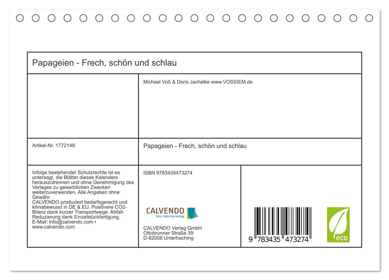 Bild: 9783435473274 | Papageien - Frech, schön und schlau (Tischkalender 2025 DIN A5...