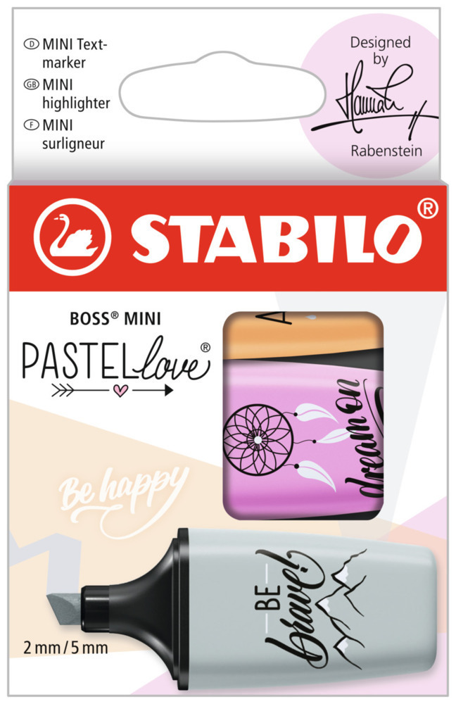 Cover: 4006381576987 | Textmarker - STABILO BOSS MINI Pastellove 2.0 - 3er Pack -...