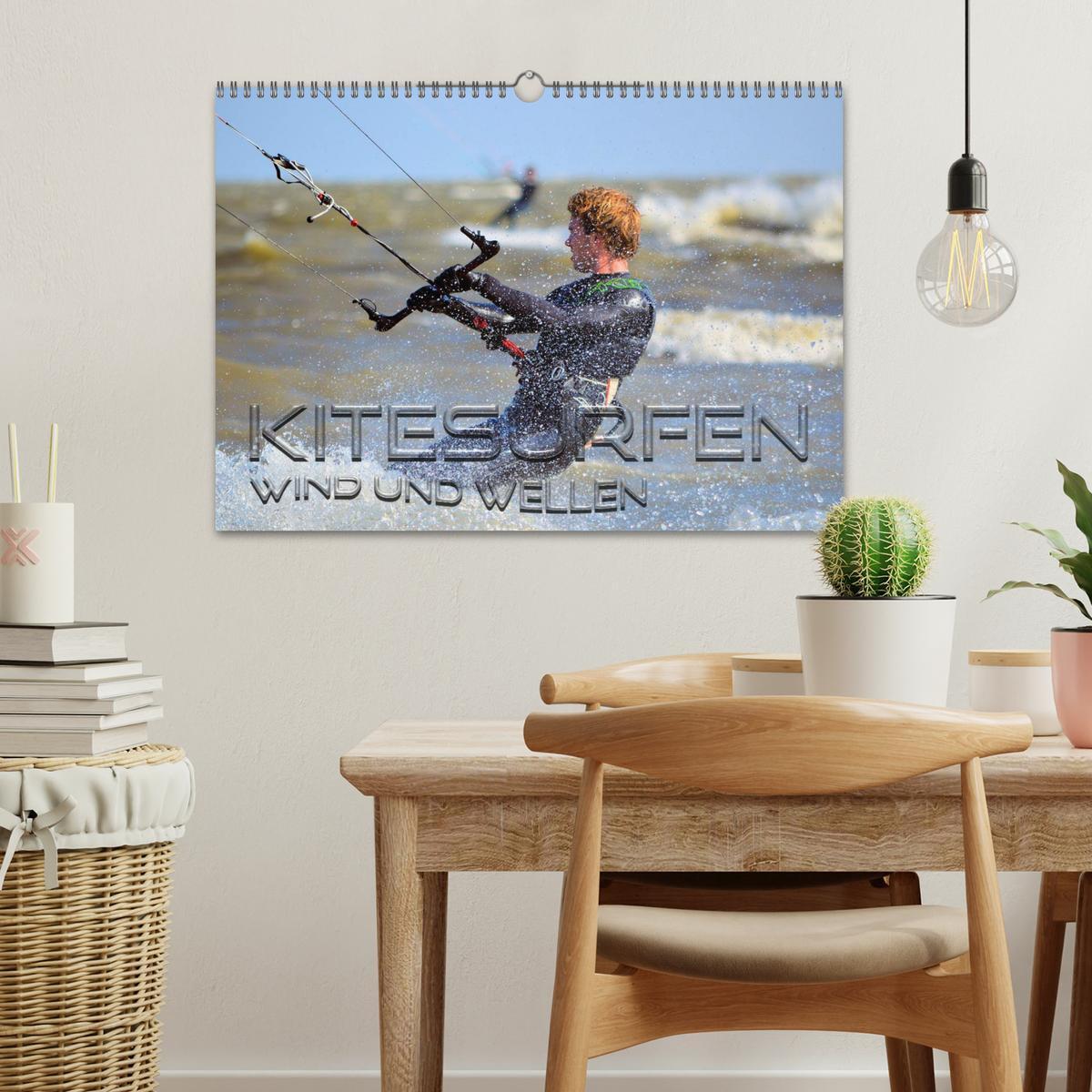 Bild: 9783435477449 | Kitesurfen - Wind und Wellen (Wandkalender 2025 DIN A3 quer),...