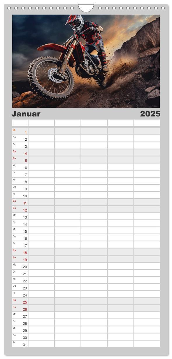 Bild: 9783457091203 | Familienplaner 2025 - Motorcross Welt mit 5 Spalten (Wandkalender,...