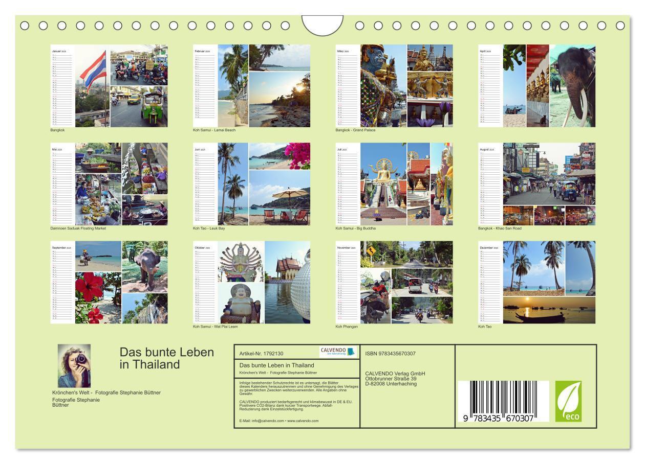 Bild: 9783435670307 | Das bunte Leben in Thailand (Wandkalender 2025 DIN A4 quer),...