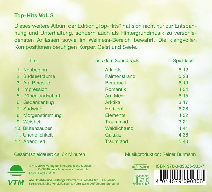 Rückseite: 9783893269037 | Top-Hits zum Entspannen 3. CD | Arnd Stein | Audio-CD | Deutsch | 1998