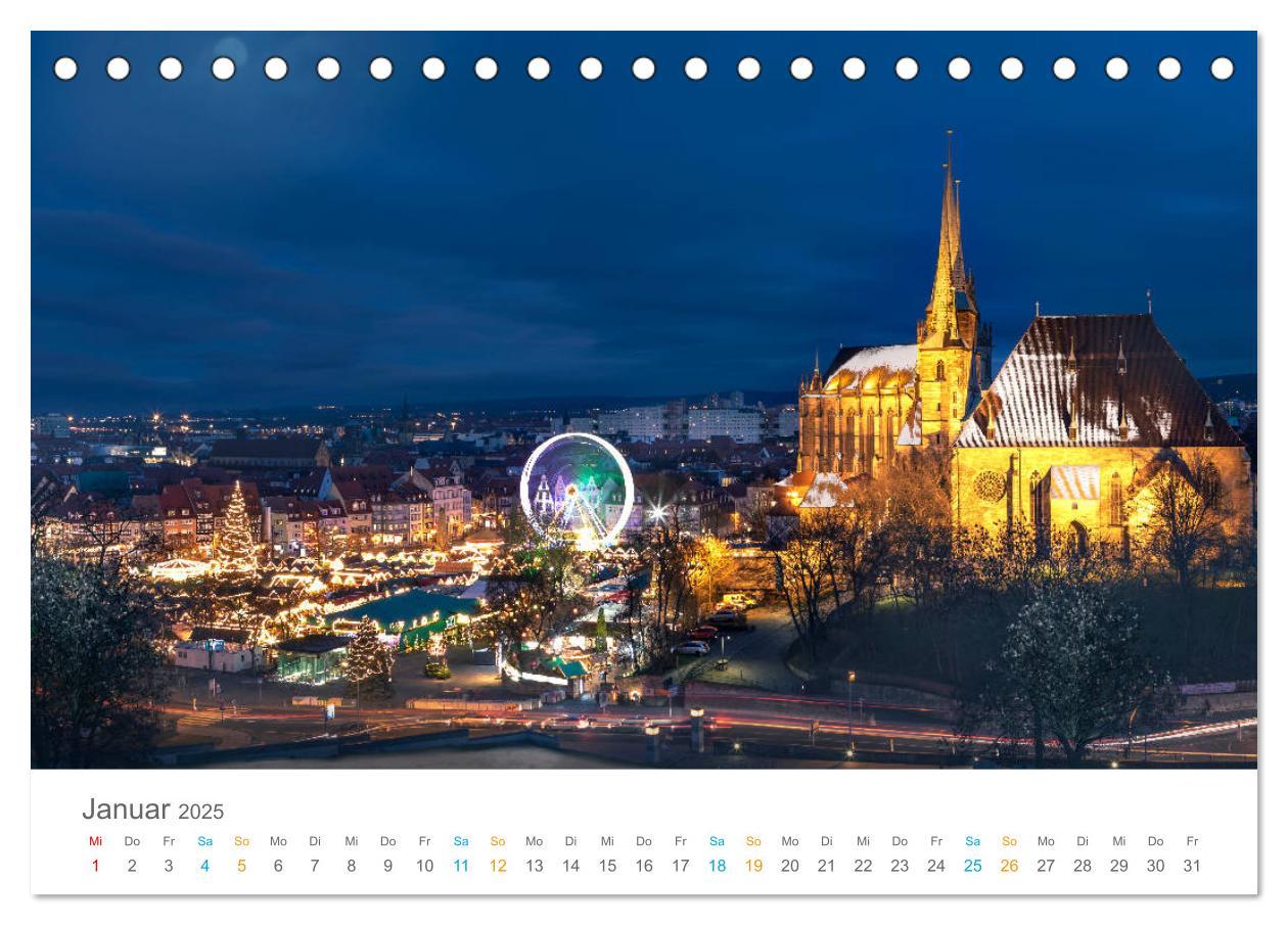 Bild: 9783435320189 | Erfurt - Stadt der Türme (Tischkalender 2025 DIN A5 quer), CALVENDO...