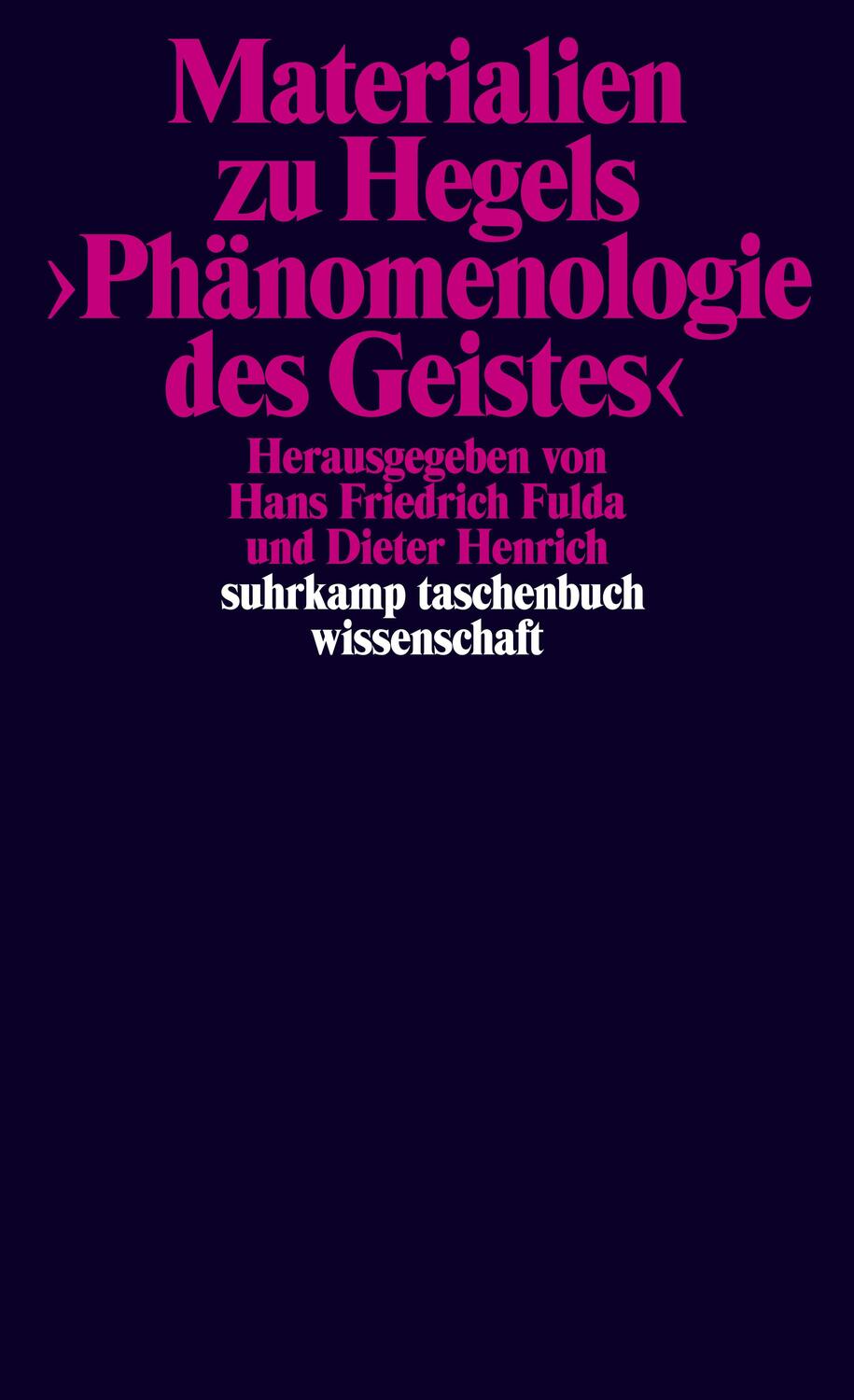Cover: 9783518276099 | Materialien zu Hegels Phänomenologie des Geistes | Hegel | Taschenbuch