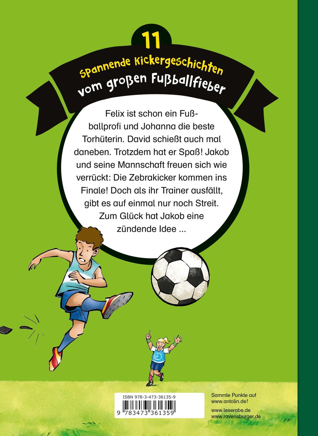Rückseite: 9783473361359 | Die schönsten Leseraben-Fußballgeschichten - Leserabe 2. Klasse -...