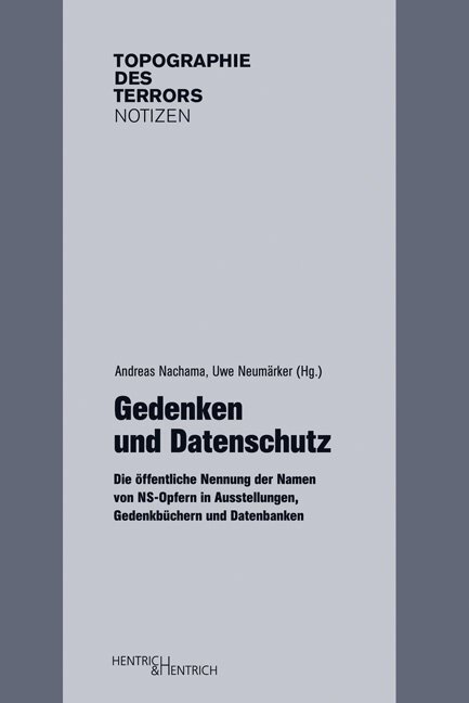 Cover: 9783955652104 | Gedenken und Datenschutz | Buch | 128 S. | Deutsch | 2017