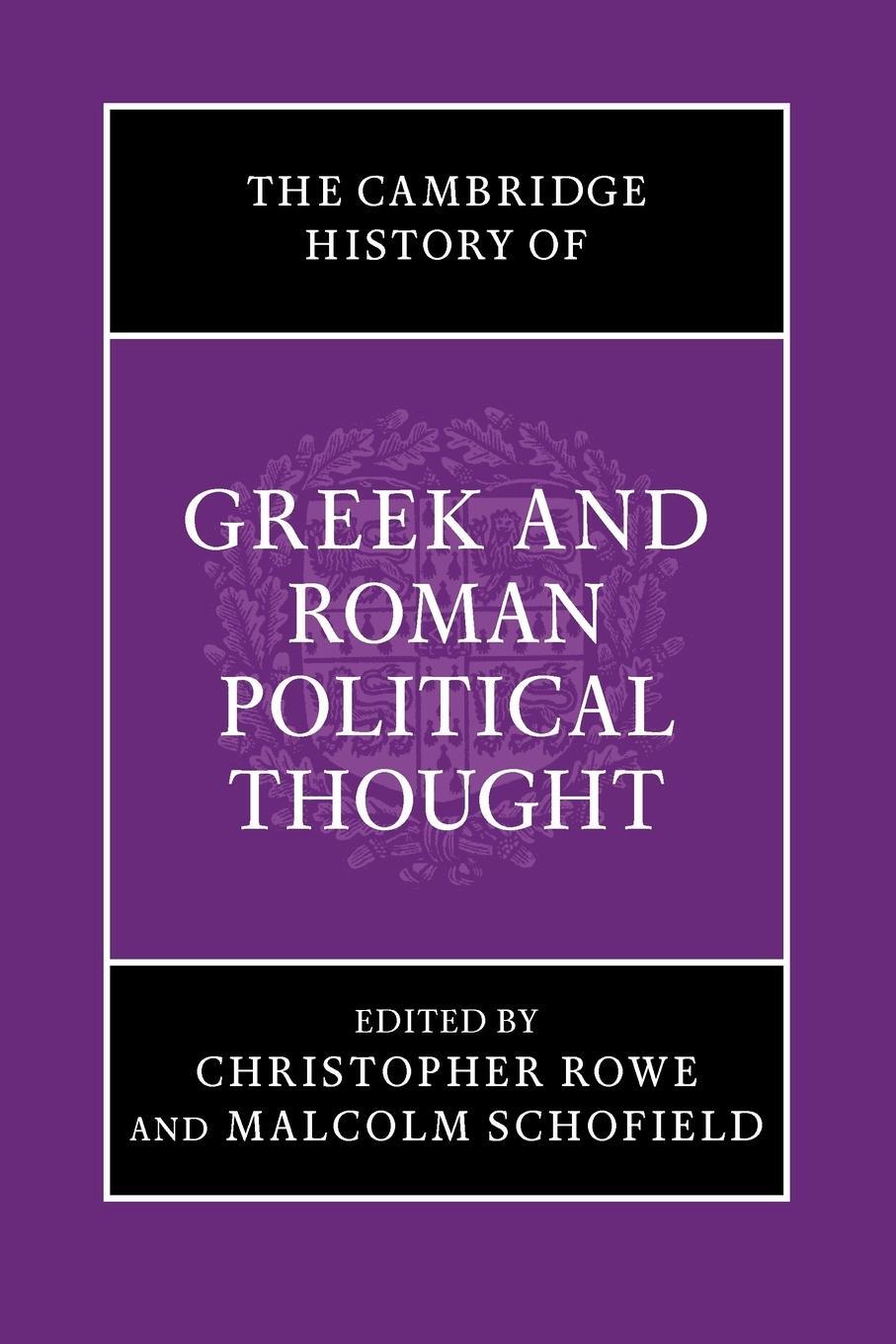 Cover: 9780521616690 | The Cambridge History of Greek and Roman Political Thought | Schofield