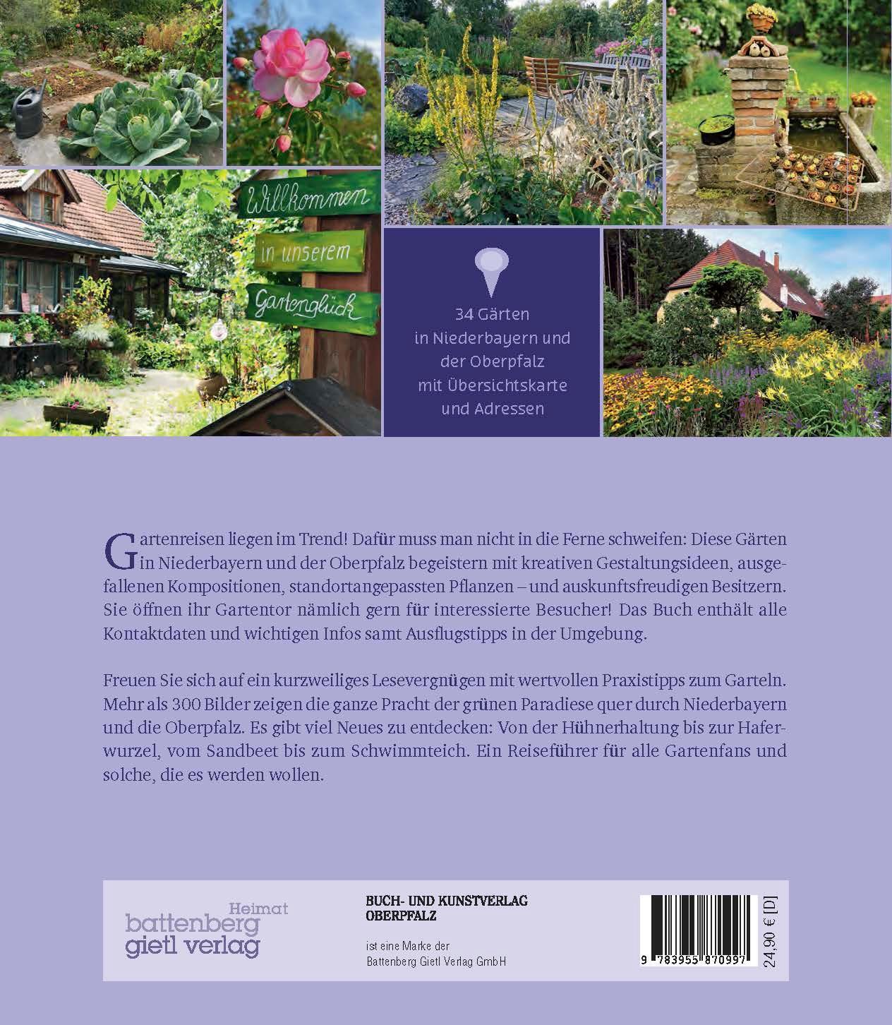 Rückseite: 9783955870997 | Gartenreise durch Niederbayern und die Oberpfalz | Portner | Buch