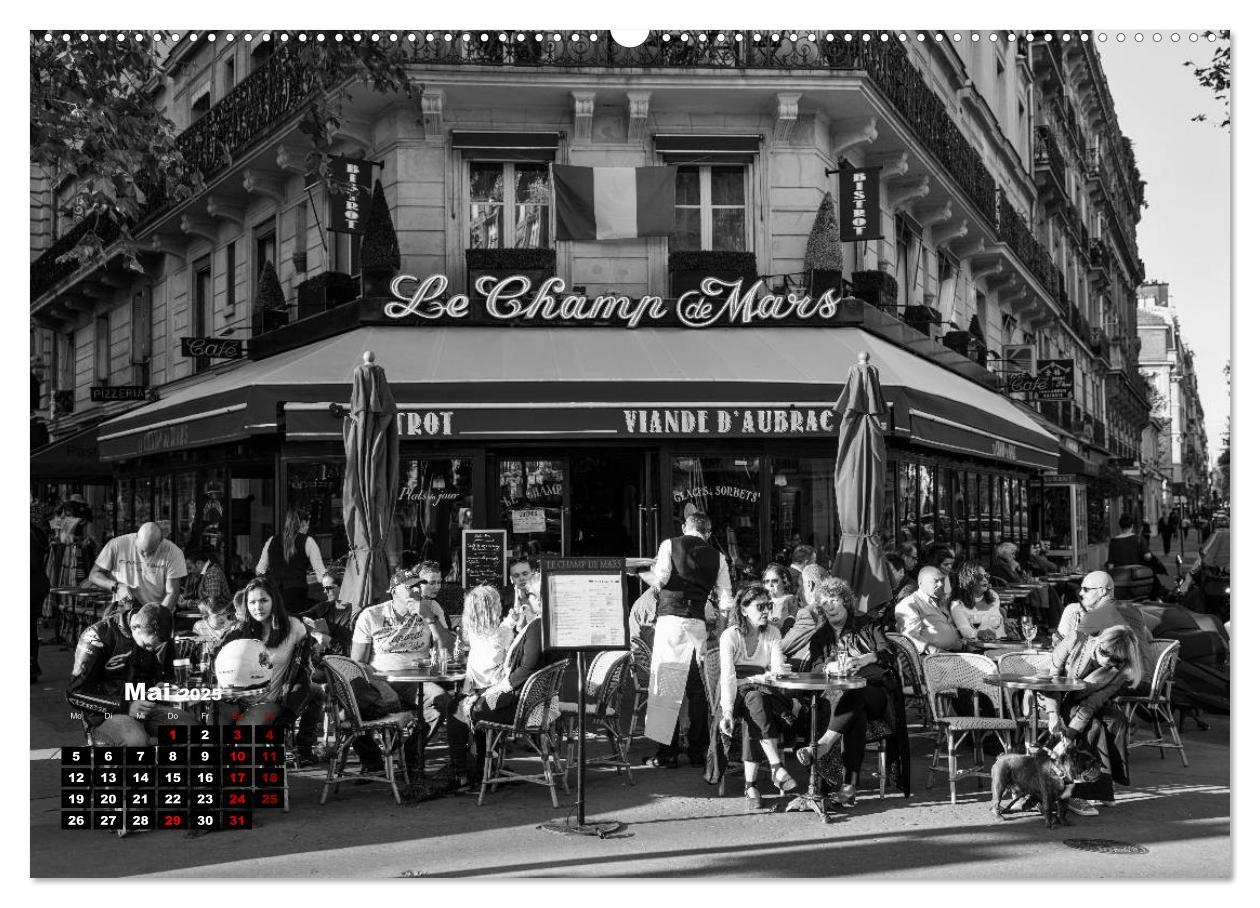 Bild: 9783435366866 | Paris-Impressionen in Schwarz-Weiß (Wandkalender 2025 DIN A2 quer),...