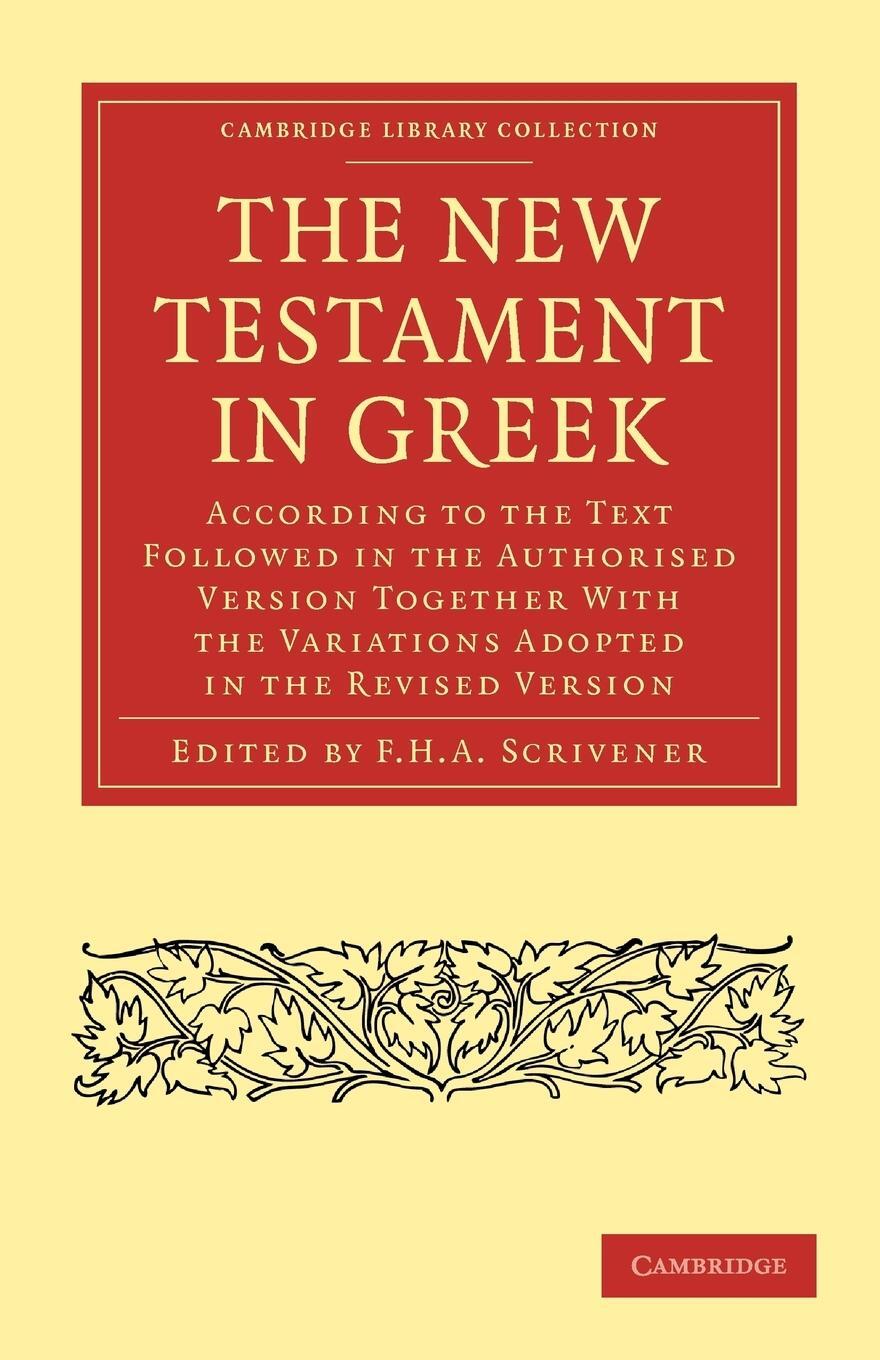 Cover: 9781108024723 | The New Testament in Greek | F. H. A. Scrivener | Taschenbuch | 2010