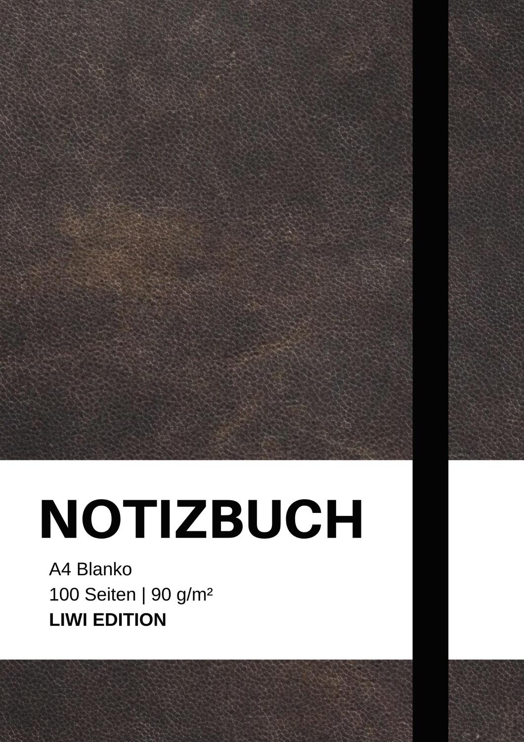 Cover: 9783965424616 | Notizbuch A4 blanko - 100 Seiten 90g/m² - Soft Cover Schwarz - FSC...