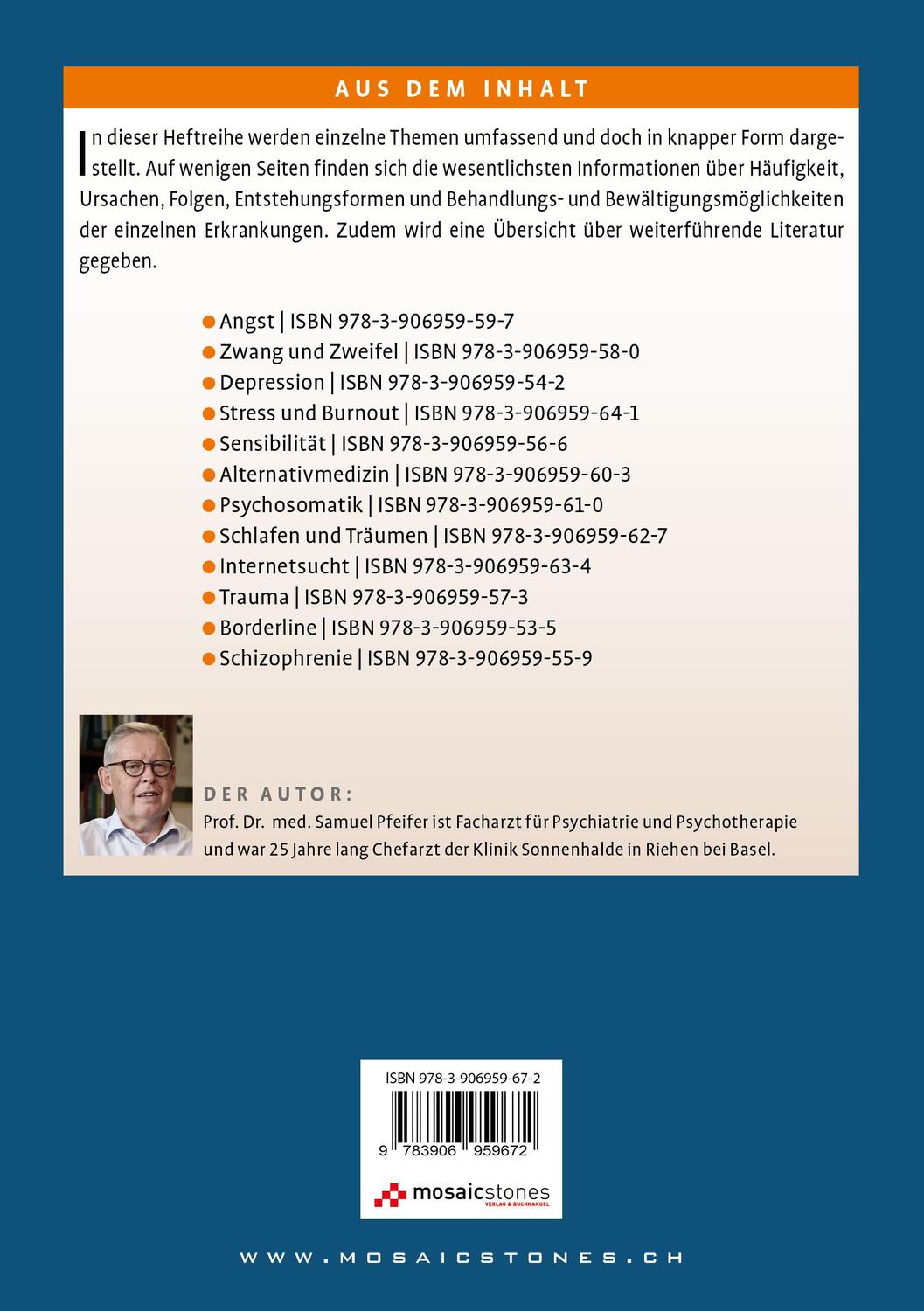 Rückseite: 9783906959672 | Seelische Erkrankungen | Samuel Pfeifer | Taschenbuch | Deutsch | 2021