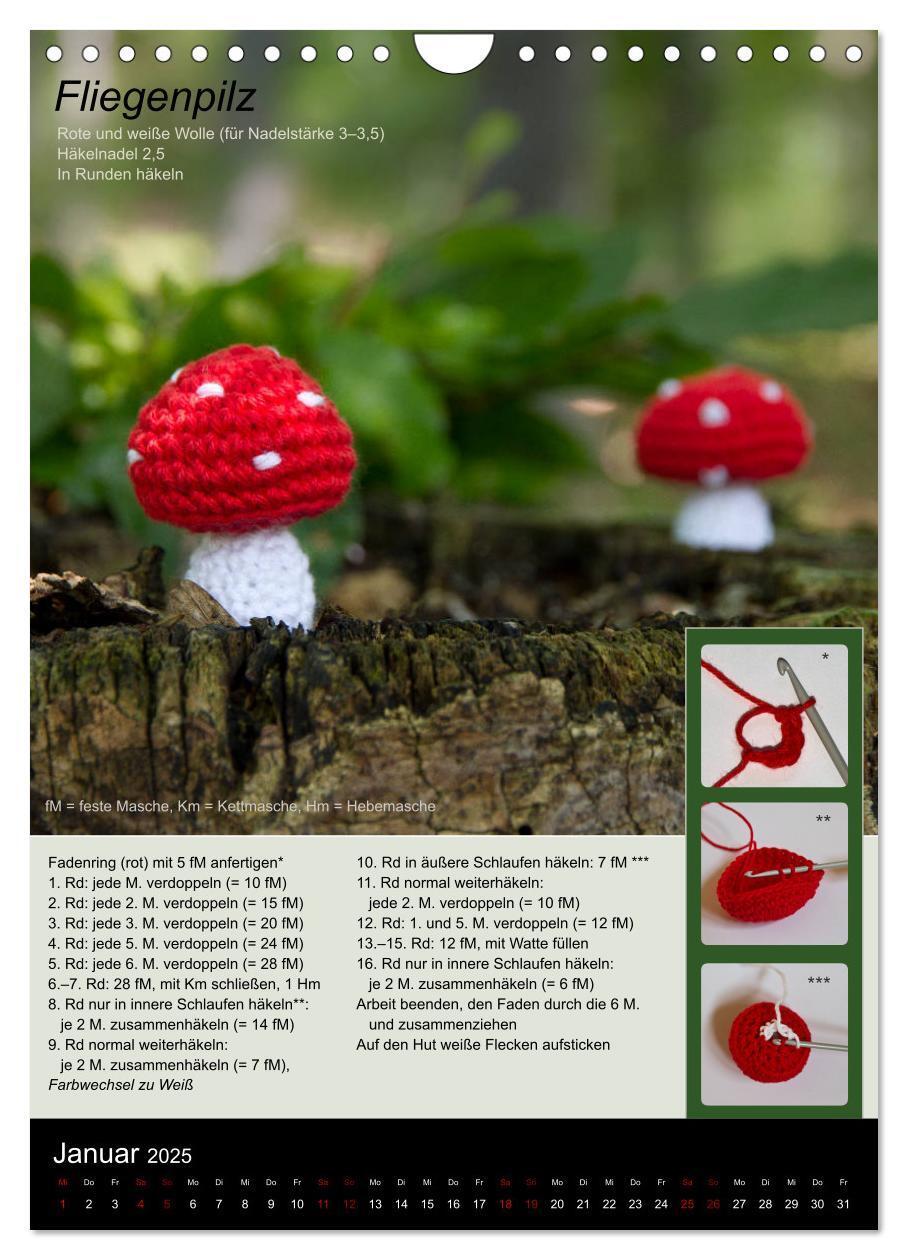 Bild: 9783435999774 | Amigurumi - Häkelideen mit Anleitung (Wandkalender 2025 DIN A4...