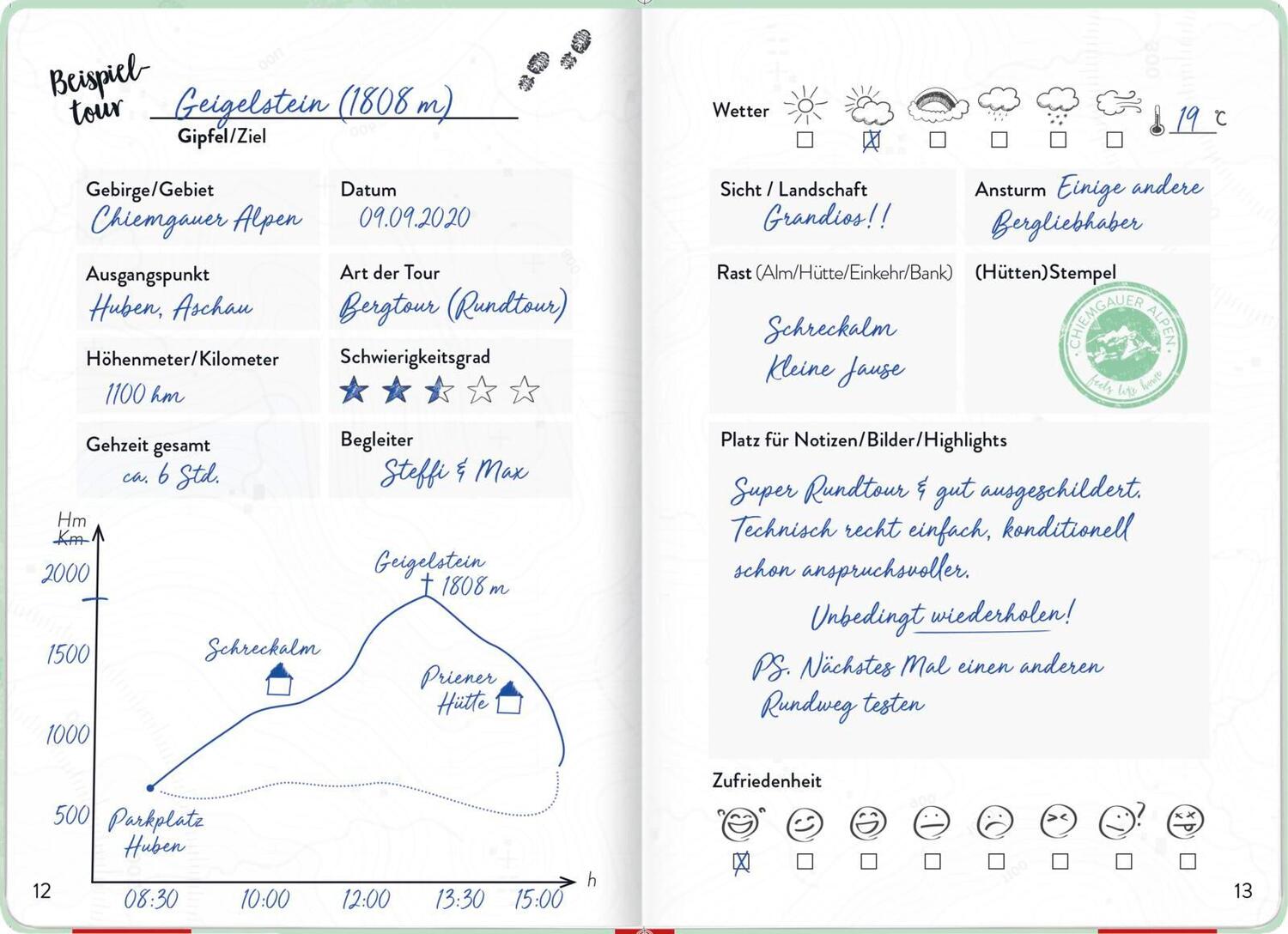 Bild: 4036442009932 | Wandertagebuch | Groh Verlag | Notizbuch | 96 S. | Deutsch | 2022