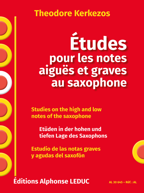 Cover: 9790046306457 | AL30645 Études pour les notes aigues et graves pour saxophone | Buch