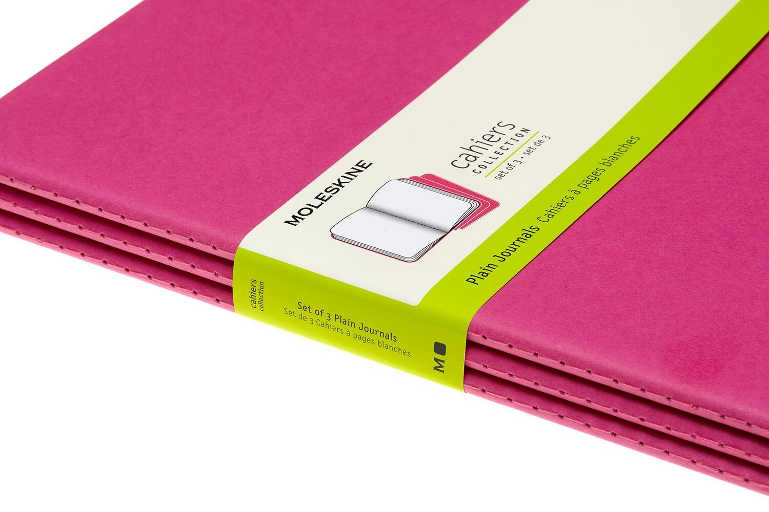 Bild: 8058647629698 | Moleskine Cahier XL, 3er Set, Blanko, Kinetisches Pink | Notizbuch