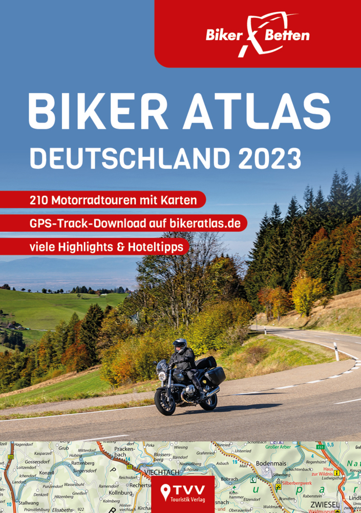 Cover: 9783965990371 | Biker Atlas DEUTSCHLAND 2023 | 210 Motorradtouren | GmbH | Taschenbuch