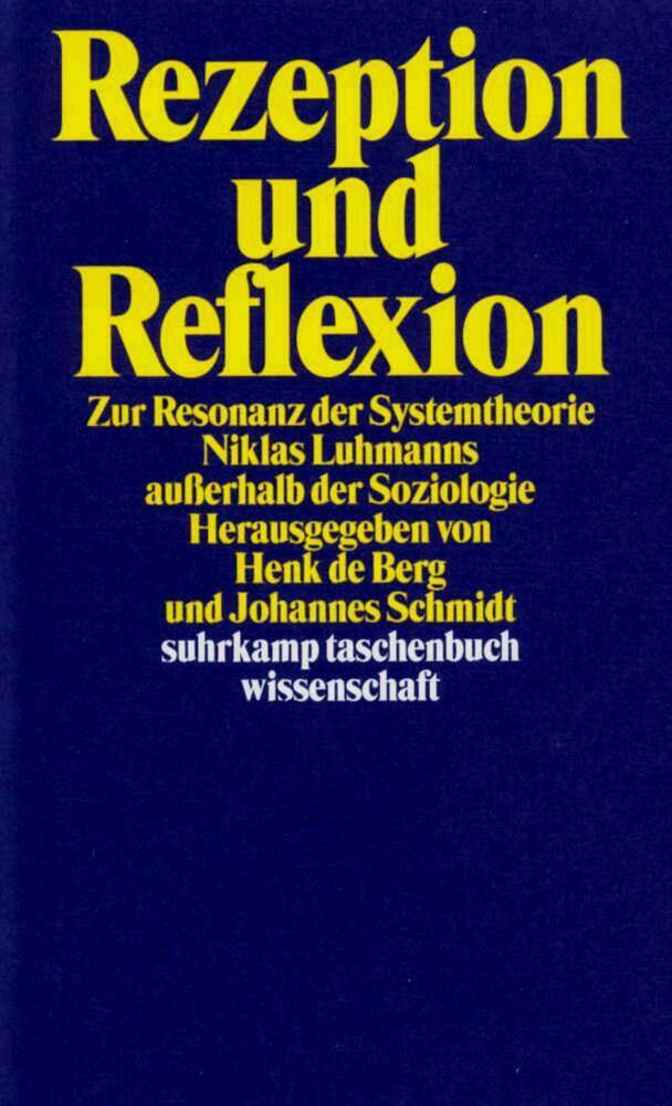 Cover: 9783518291016 | Rezeption und Reflexion | Henk de Berg | Taschenbuch | Suhrkamp