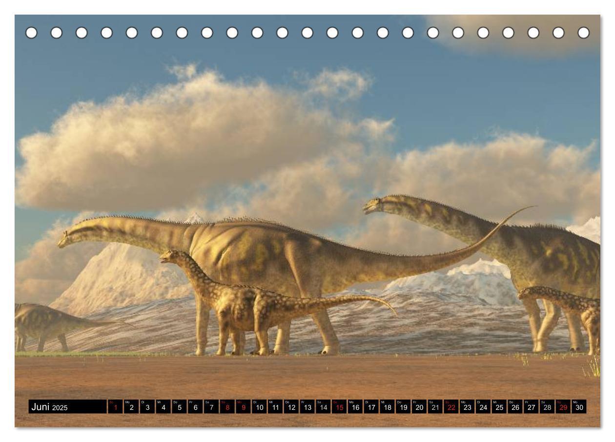 Bild: 9783435567058 | Dinosaurier. Urzeitliche Giganten (Tischkalender 2025 DIN A5 quer),...