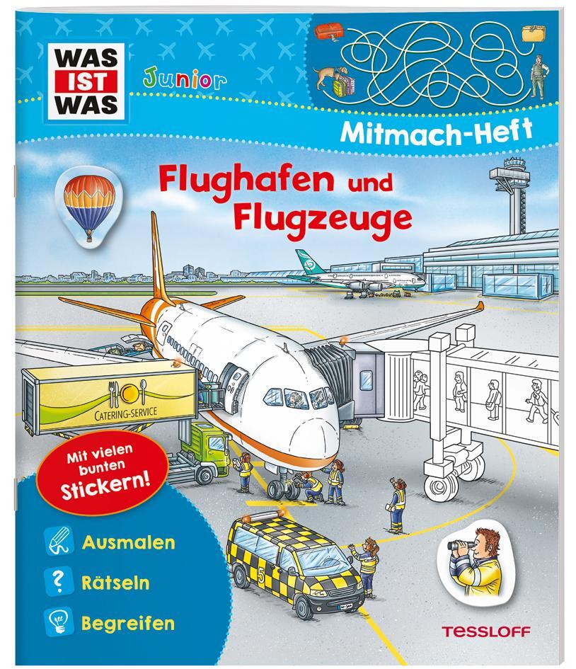 Cover: 9783788675844 | WAS IST WAS Junior Mitmach-Heft Flughafen und Flugzeuge | Marti | 2022