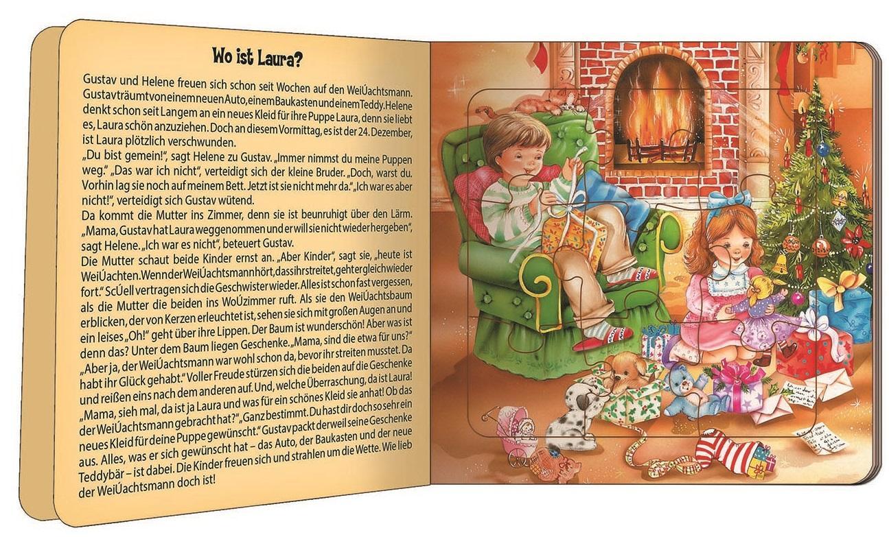 Bild: 9783957743916 | Weihnachts-Puzzlebuch | 5 Puzzles mit Farbvorlage | Buch | Deutsch