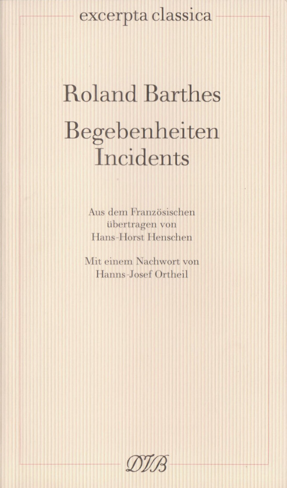 Cover: 9783871620119 | Begebenheiten | Roland Barthes | Taschenbuch | EAN 9783871620119
