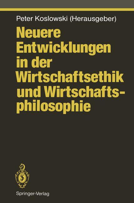 Cover: 9783642774454 | Neuere Entwicklungen in der Wirtschaftsethik und...