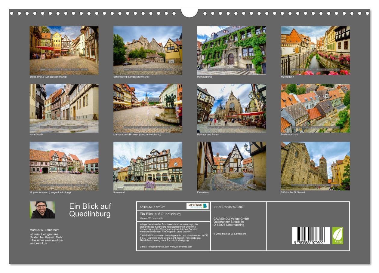 Bild: 9783383979309 | Ein Blick auf Quedlinburg (Wandkalender 2025 DIN A3 quer), CALVENDO...