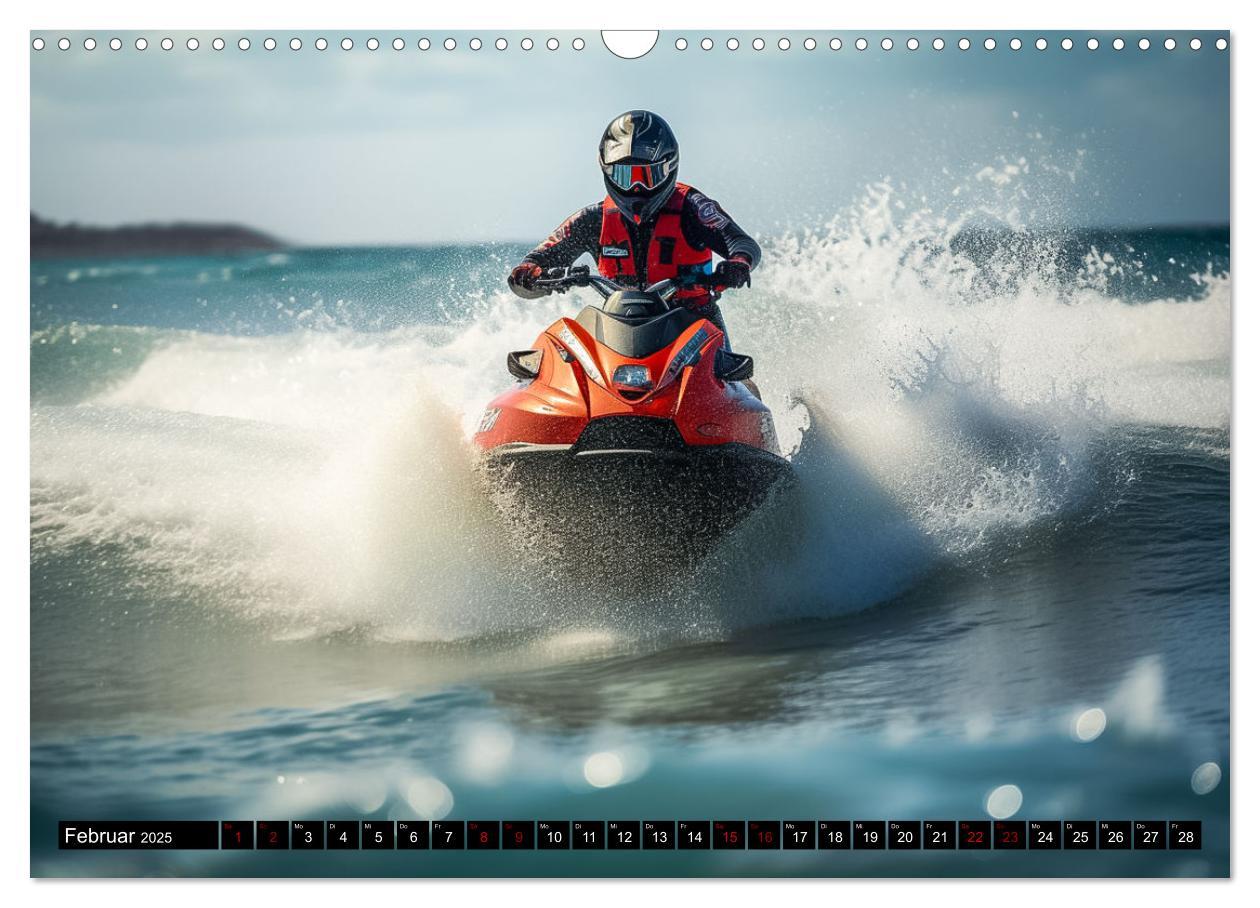 Bild: 9783383909238 | Jetski Power (Wandkalender 2025 DIN A3 quer), CALVENDO Monatskalender