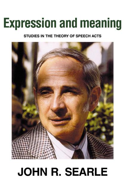 Cover: 9780521313933 | Expression and Meaning | Studies in the Theory of Speech Acts | Searle