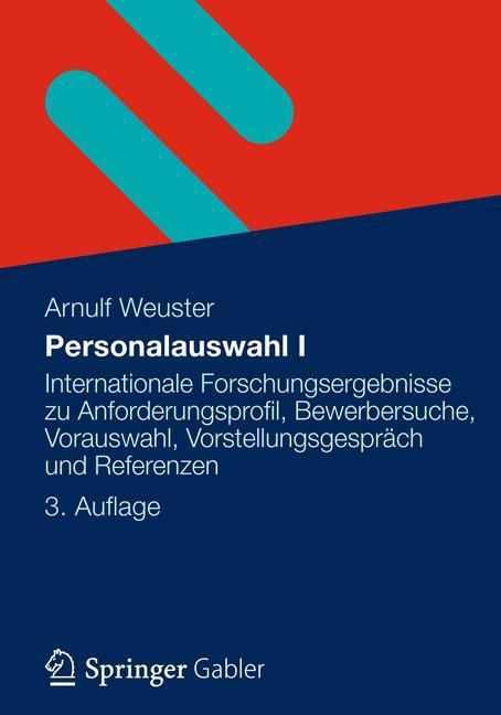 Cover: 9783834933140 | Personalauswahl I | Arnulf Weuster | Taschenbuch | Paperback | xiv