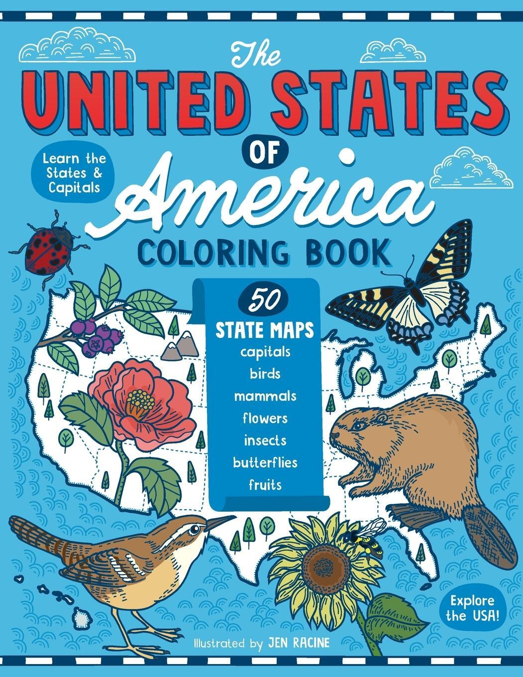Cover: 9781951728373 | The United States of America Coloring Book | Jen Racine | Taschenbuch