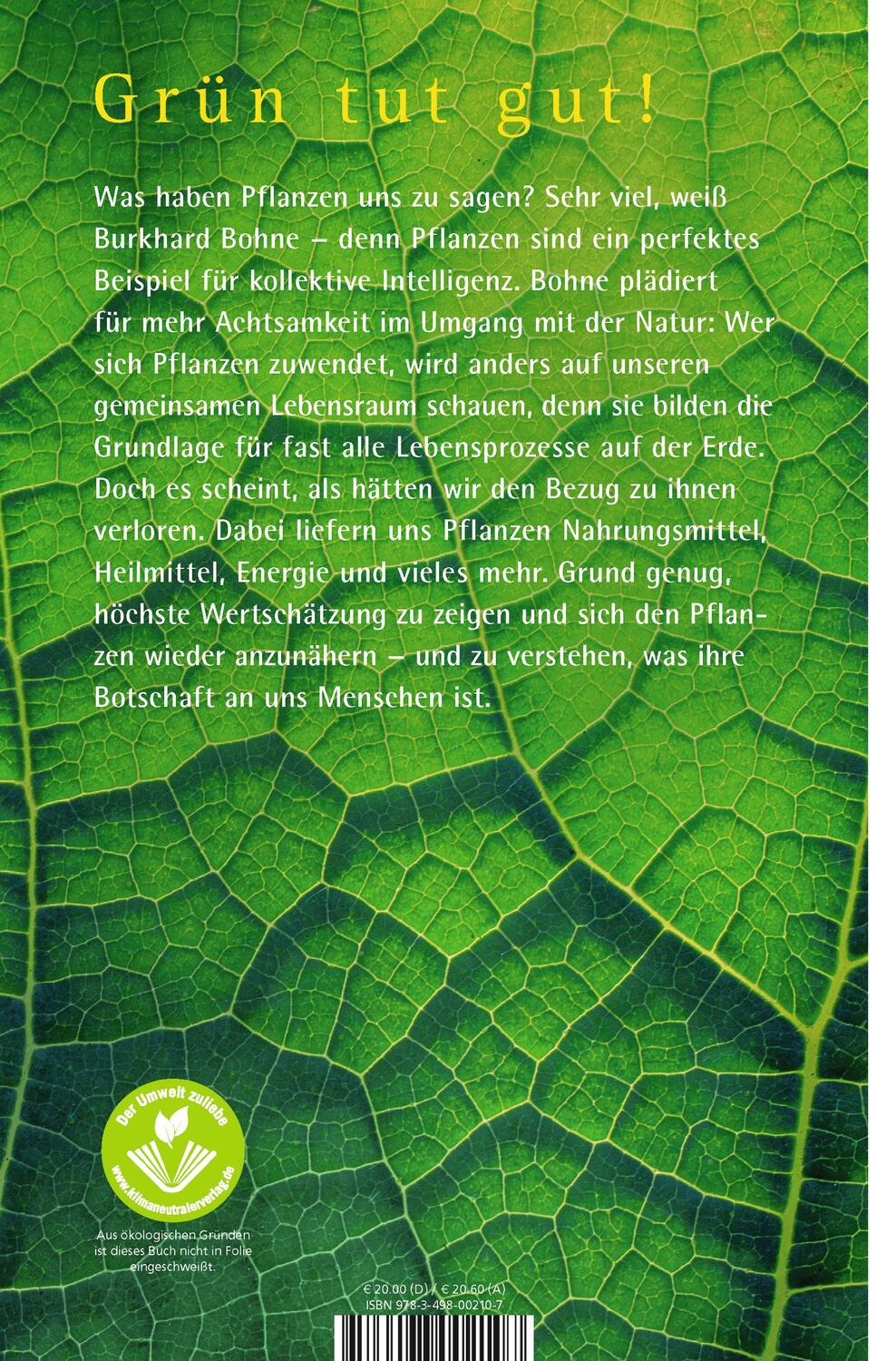 Rückseite: 9783498002107 | Die Botschaft der Pflanzen | Burkhard Bohne | Buch | Deutsch | 2021