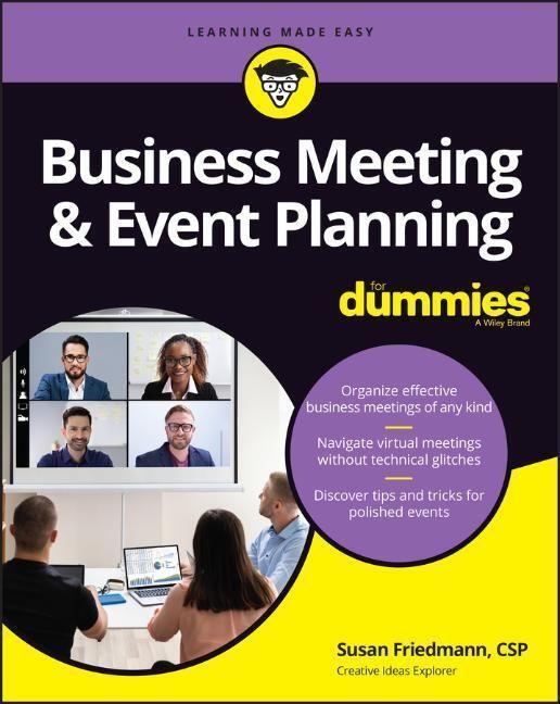 Cover: 9781119982814 | Business Meeting & Event Planning For Dummies | Susan Friedmann | Buch