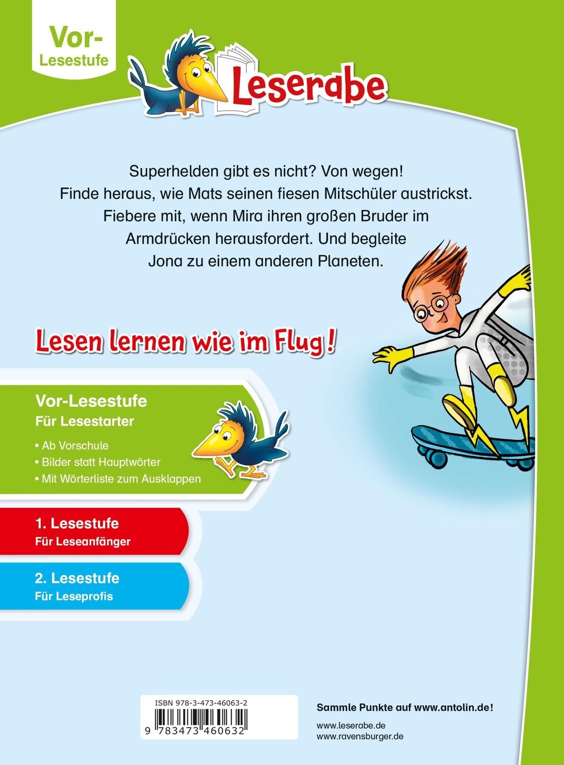 Rückseite: 9783473460632 | Superheldengeschichten - Leserabe ab Vorschule - Erstlesebuch für...