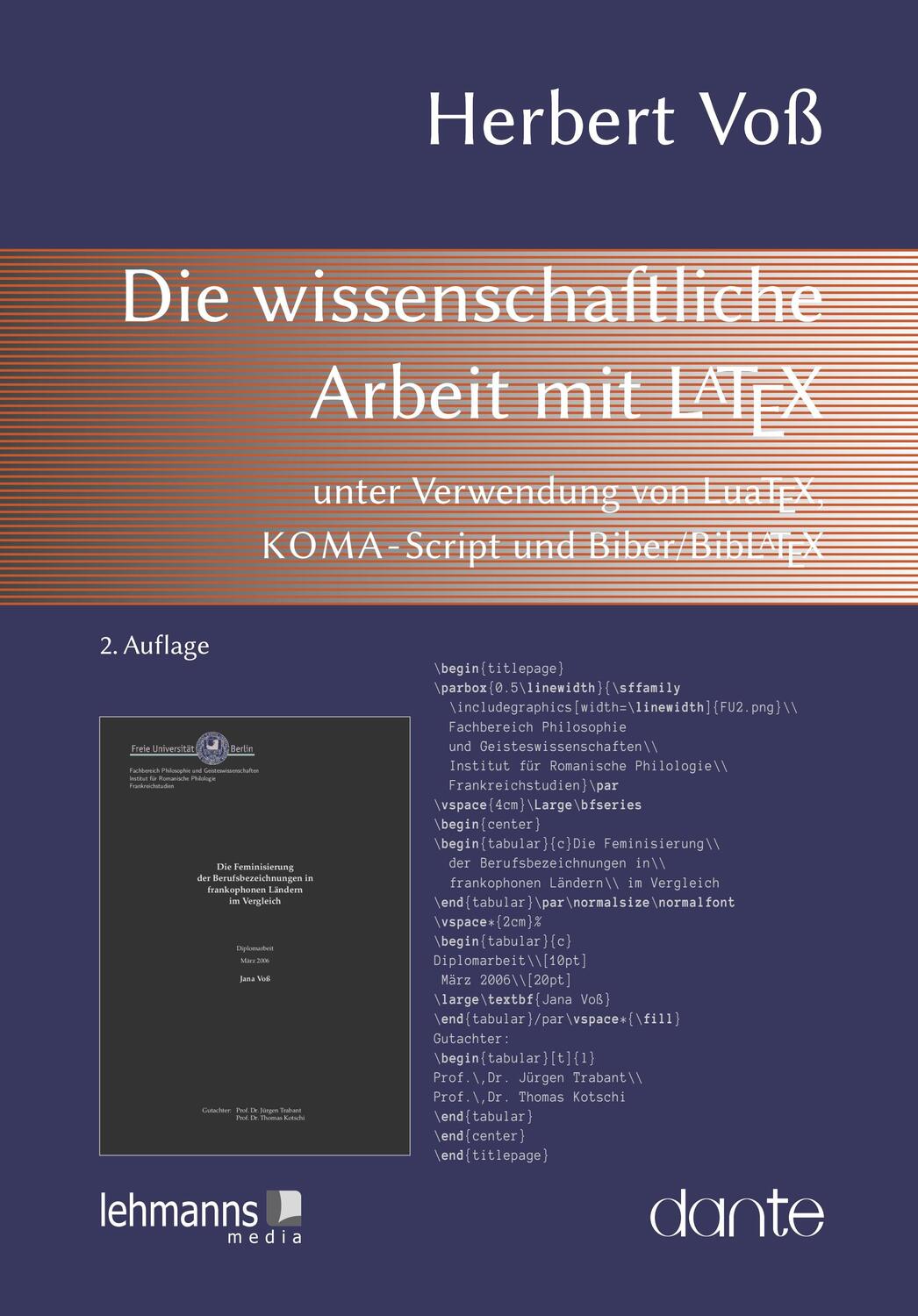 Cover: 9783965432178 | Die wissenschaftliche Arbeit mit LaTeX | Herbert Voß | Taschenbuch