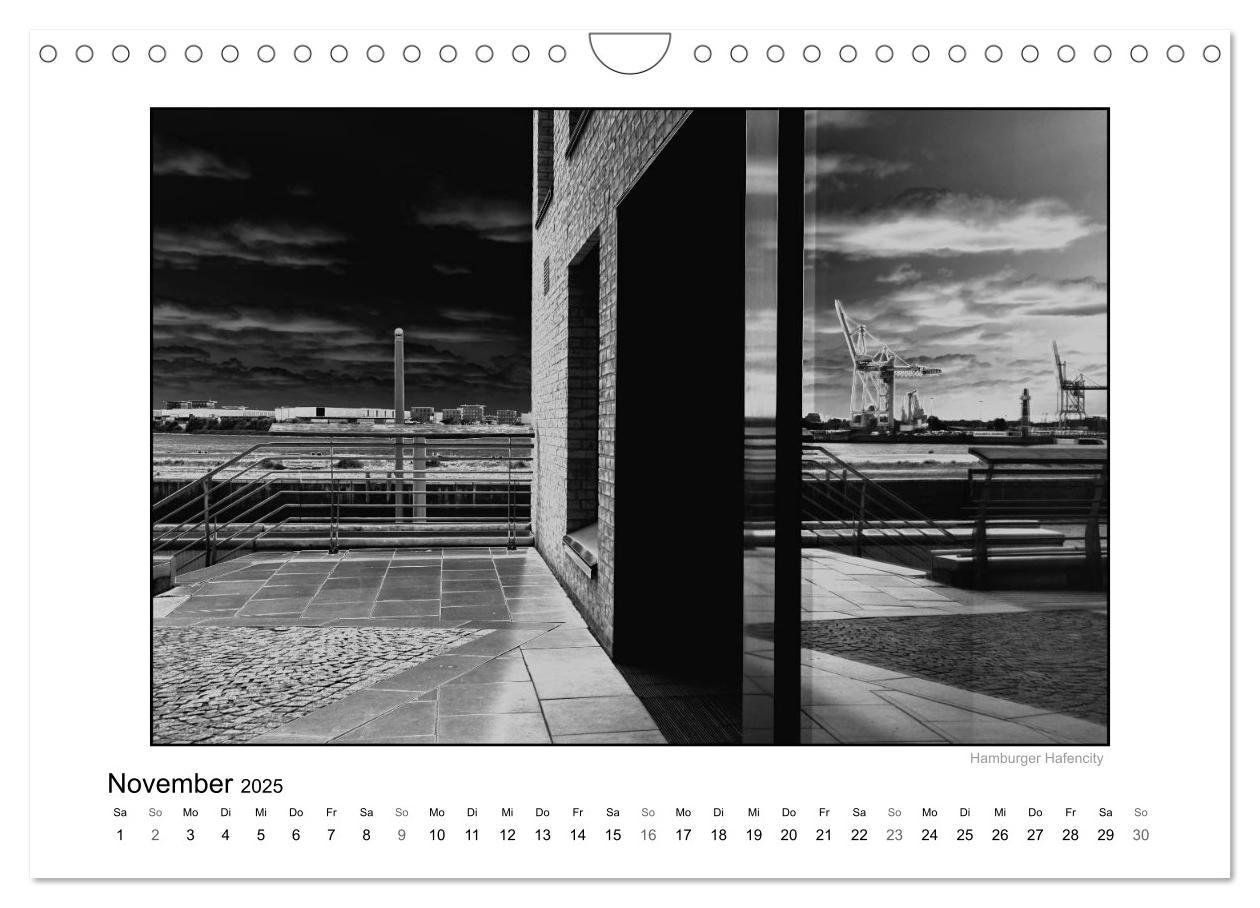 Bild: 9783435837991 | Hamburg in schwarz-weiß (Wandkalender 2025 DIN A4 quer), CALVENDO...